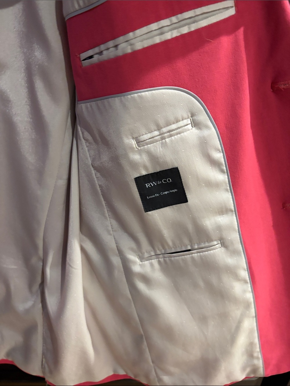 Unisex hot pink blazer - RW and Co - Picture 2 of 3